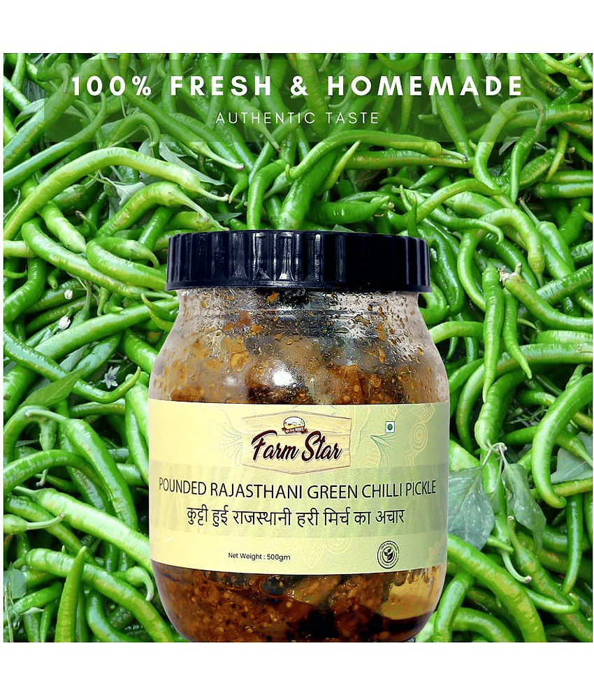Farm Star (Pounded Rajasthani Green Chilli pickle) Murabba 500 g
