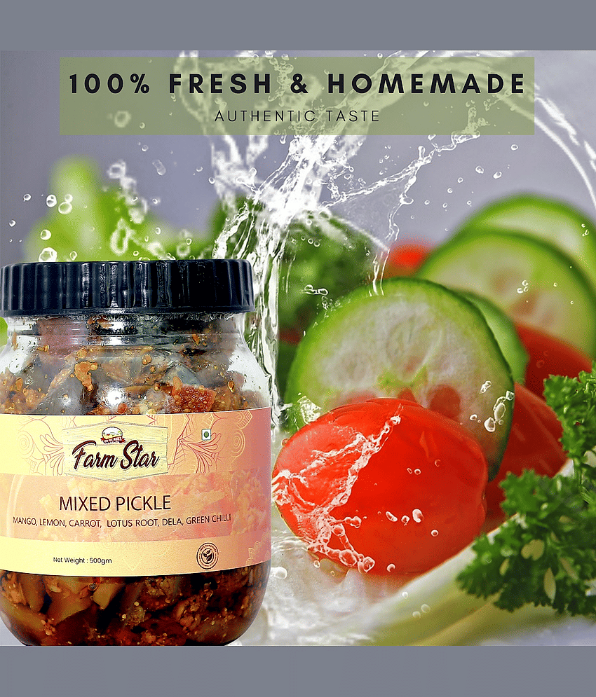 Farm Star (Mango, Lemon, Carrot, Lotus Root, Dela ) Fruit & Vegetable Pickle 500 g