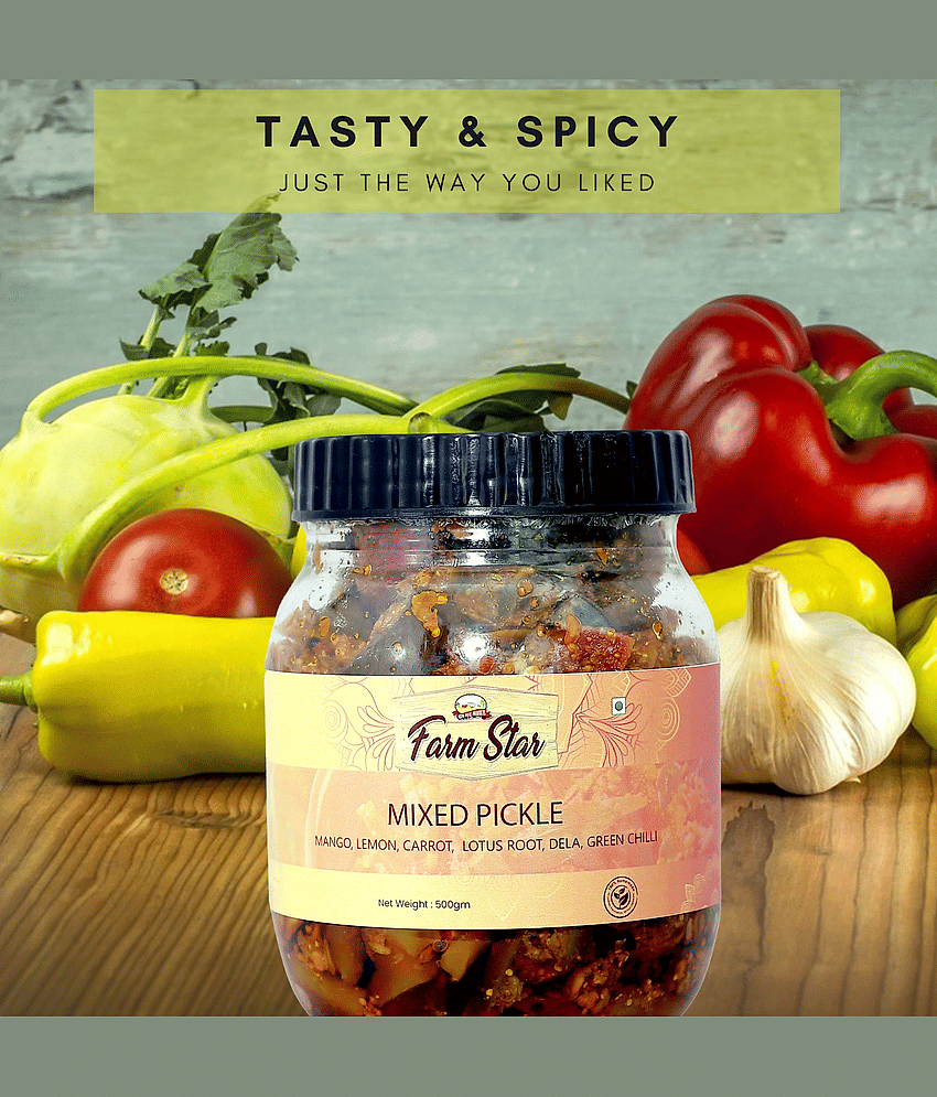Farm Star (Mango, Lemon, Carrot, Lotus Root, Dela ) Fruit & Vegetable Pickle 500 g
