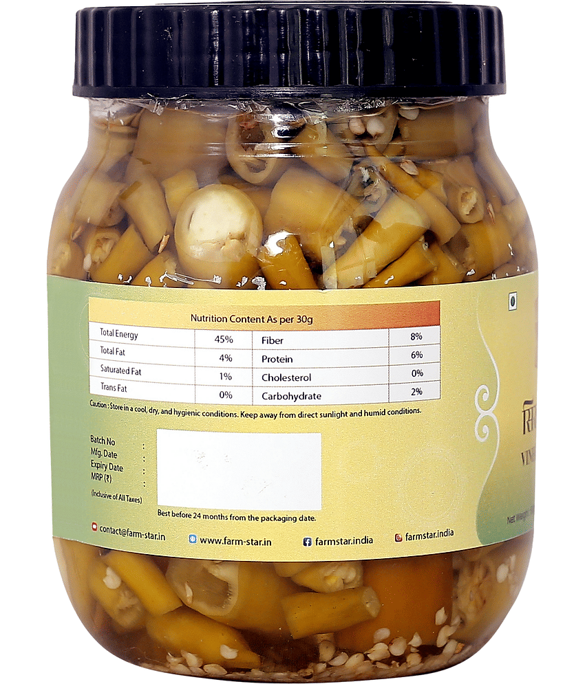 Farm Star (Sirka Hari Mirch) Vegetable Pickle 500 g