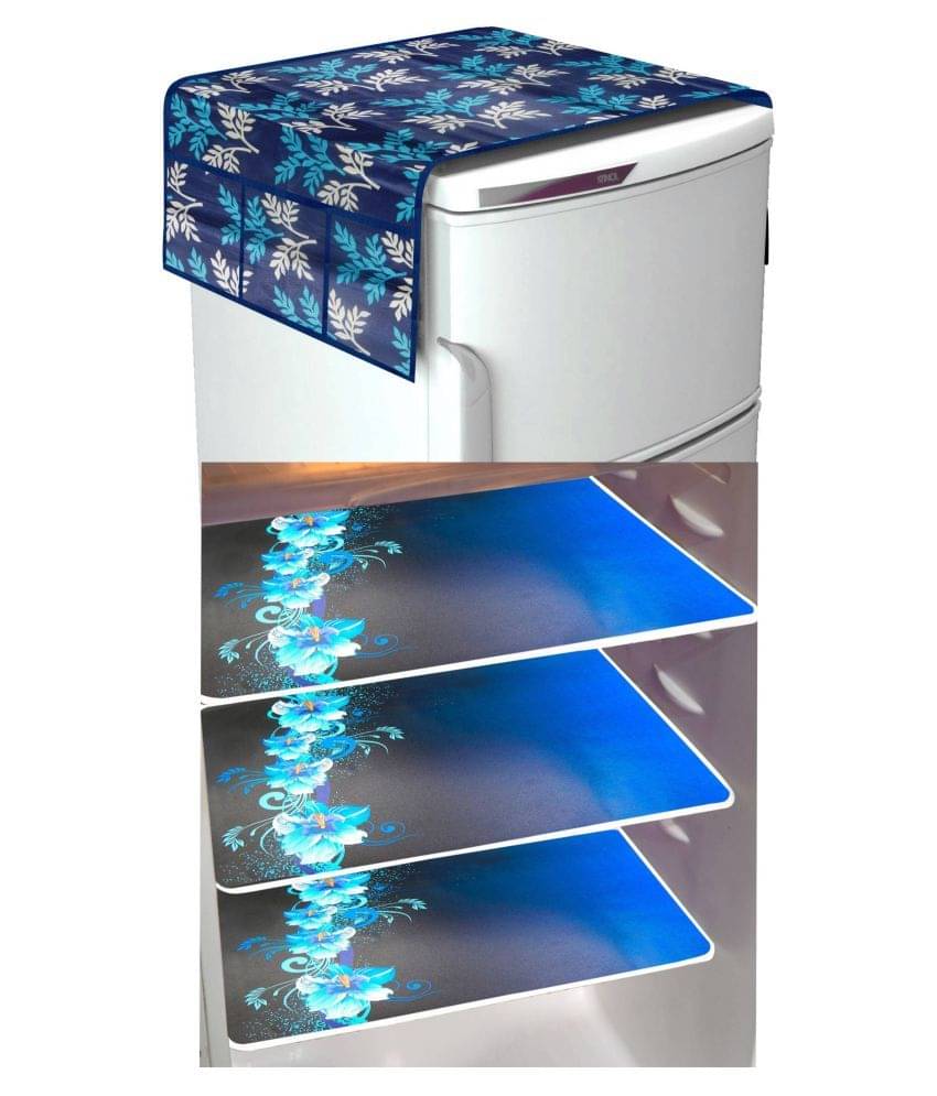 Shaphio - Blue Jute Fridge Top Cover (Pack of 4) Shaphio - Blue Jute Fridge Top Cover (Pack of 4)