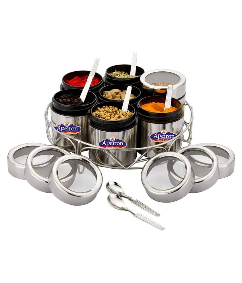     			APEIRON Masala dabba 7 Steel Spice Container Set of 7 1225 mL