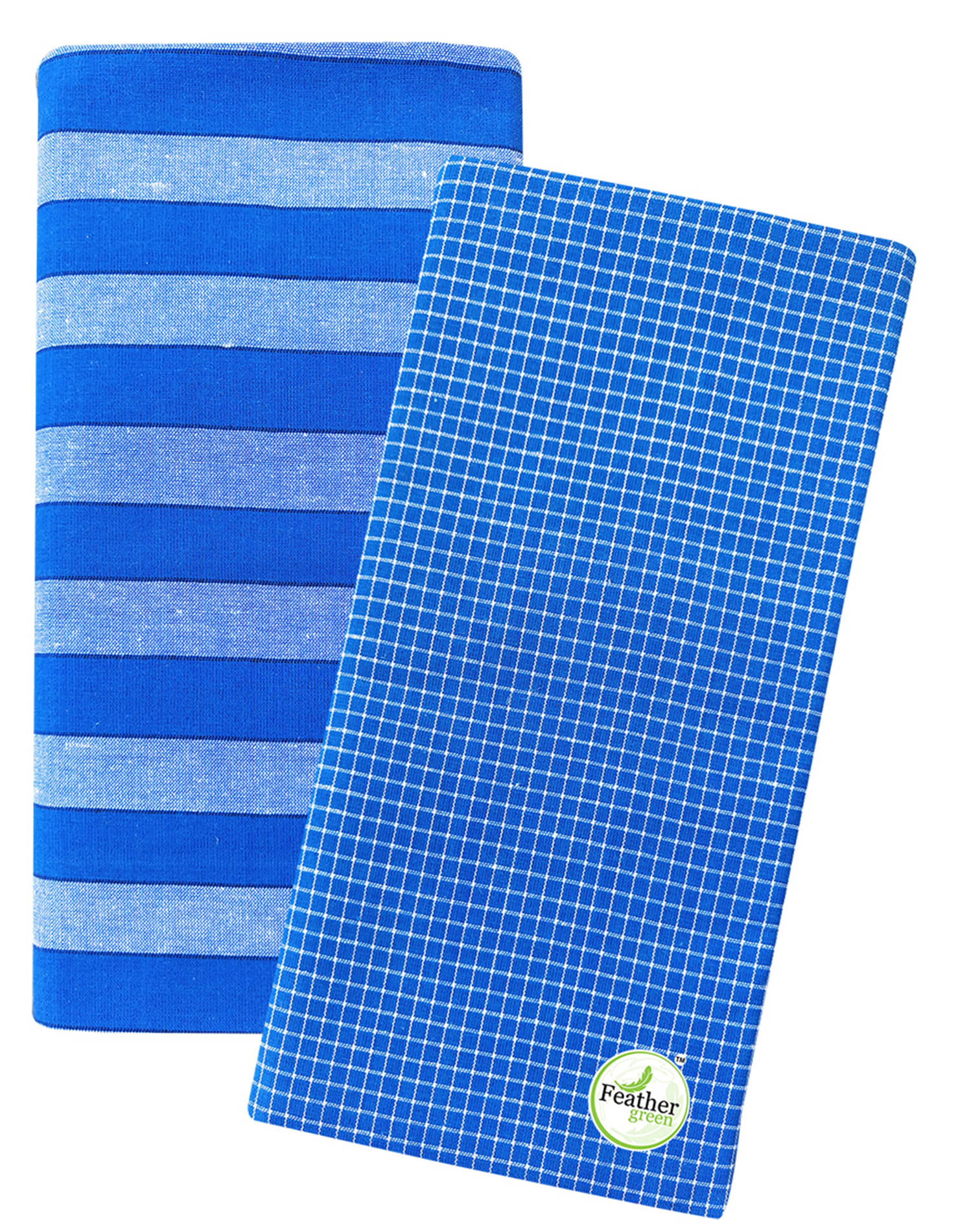     			Feather Green Multi Lungi Pack of 2
