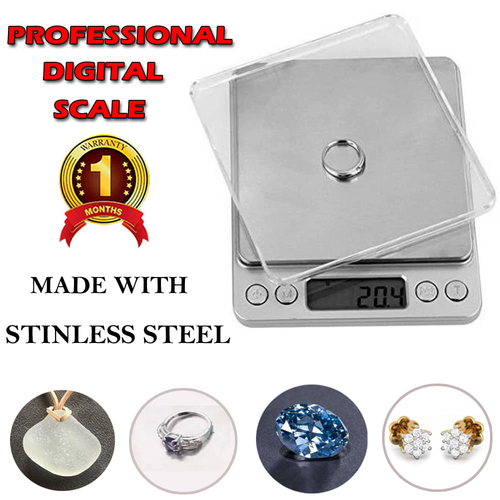 Professional Digital Table Top Scale 2000G/0.1G Weighing Scale (Multicolor) Wei Digital Luggage Weighing Scales Weighing Capacity - 0.5 Kg Professional Digital Table Top Scale 2000G/0.1G Weighing Scale (Multicolor) Wei Digital Luggage Weighing Scales Weighing Capacity - 0.5 Kg