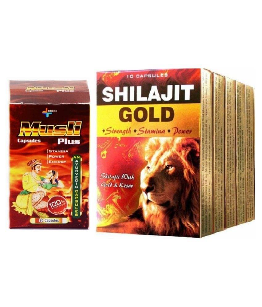 Rikhi Musli Plus Cap 30 no.s & Shilajit Gold Caps 50 no.s - Combo Pack Rikhi Musli Plus Cap 30 no.s & Shilajit Gold Caps 50 no.s - Combo Pack