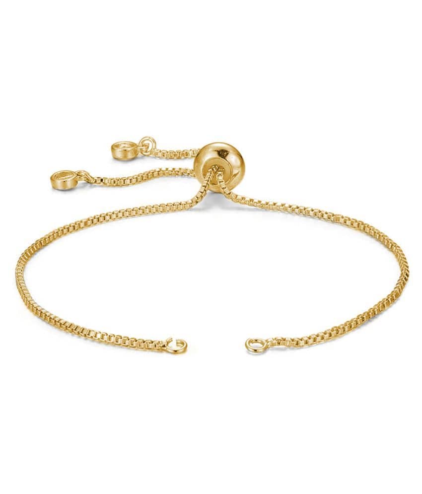 ZIVOM® Silver Slim Box Slider Adjustable Extender Chain Ball Ends Accessory for DIY 9" Bracelet for Women Girls - Bangles & Bracelets | Buy online on ZillyBuy