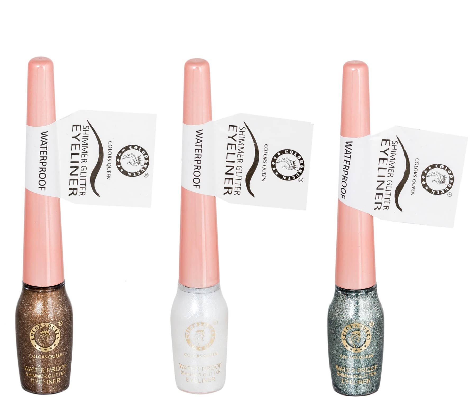 Colors Queen Shimmer Glitter Liquid Eyeliner Bronze - Pack of 3 (5ml each) - Makeup - Eyes | Buy online on ZillyBuy