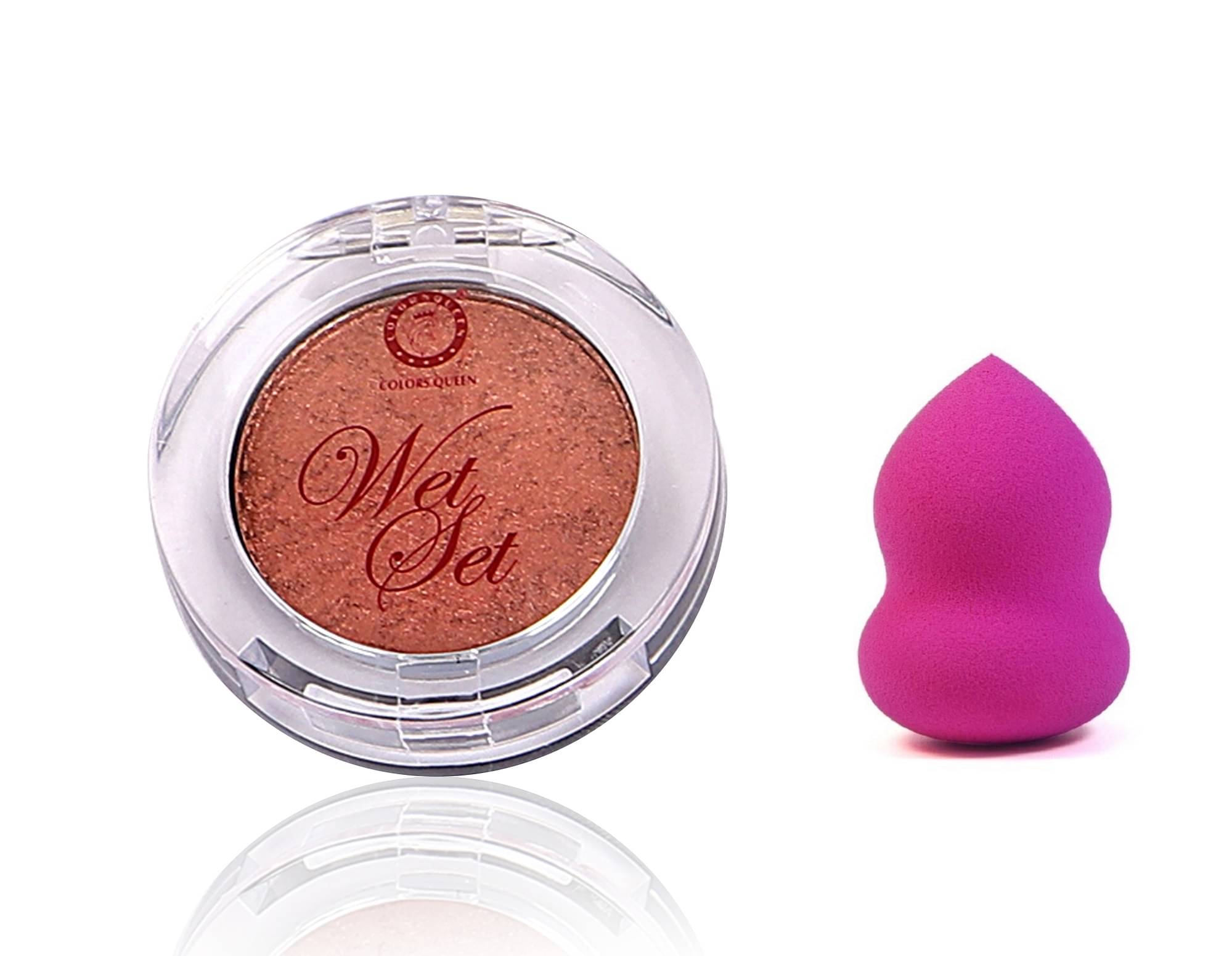     			Colors Queen Wet Set Shimmer Highlighter with Beauty Blender Combo of 2