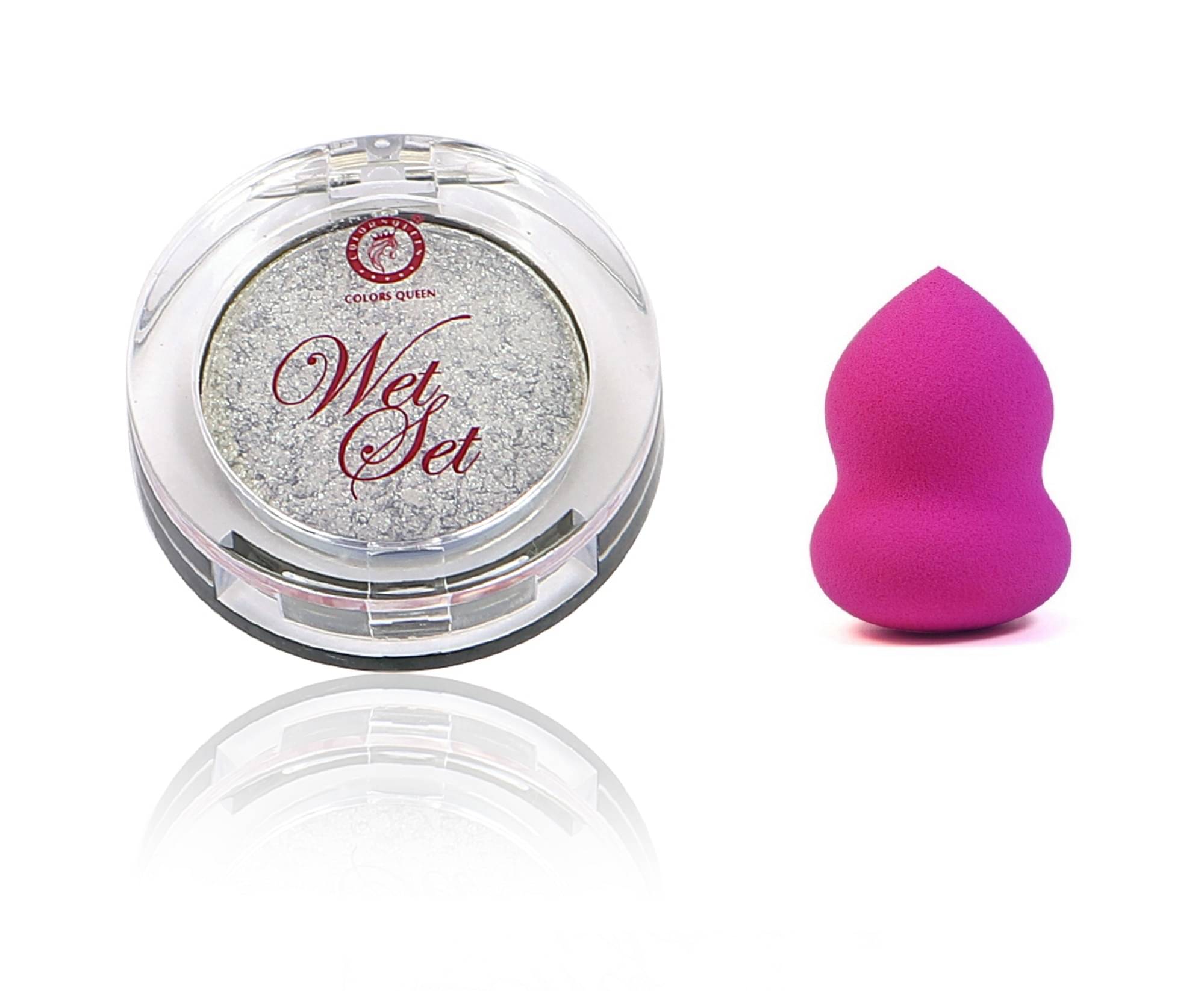 Colors Queen Wet Set Shimmer Highlighter with Beauty Blender Combo of 2 Colors Queen Wet Set Shimmer Highlighter with Beauty Blender Combo of 2