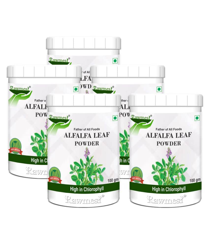 Rawmest Alfalfa Leaf Powder 500 Gm Pack of 5