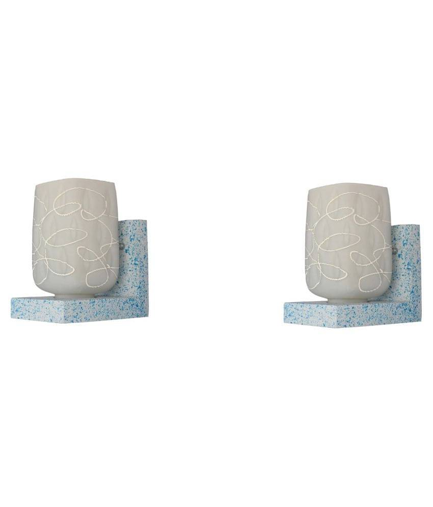 AFAST Decorative Wall Lamp Light Glass Wall Light White - Pack of 2 AFAST Decorative Wall Lamp Light Glass Wall Light White - Pack of 2