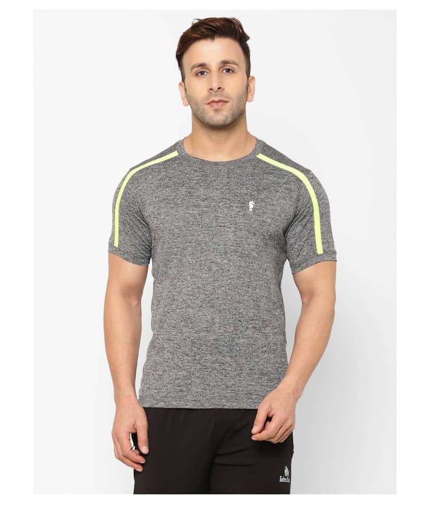 EPPE - Light Grey Polyester Regular Fit Men's Sports T-Shirt ( Pack of 1 )