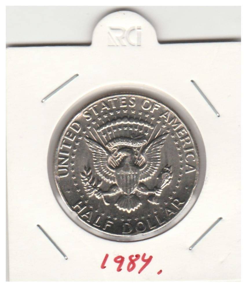     			NUMISMATICALLY  RARE AND COLLECTIBLE  HALF DOLLAR BIG SIZE,UNITED STATE OF AMERICA -J.F.KENNEDY ,LIBERTY IN GOD WE  TRUST  YEAR-1984 HIGHLY COLLECTIBLE  HIGH GRADE  DOLLAR