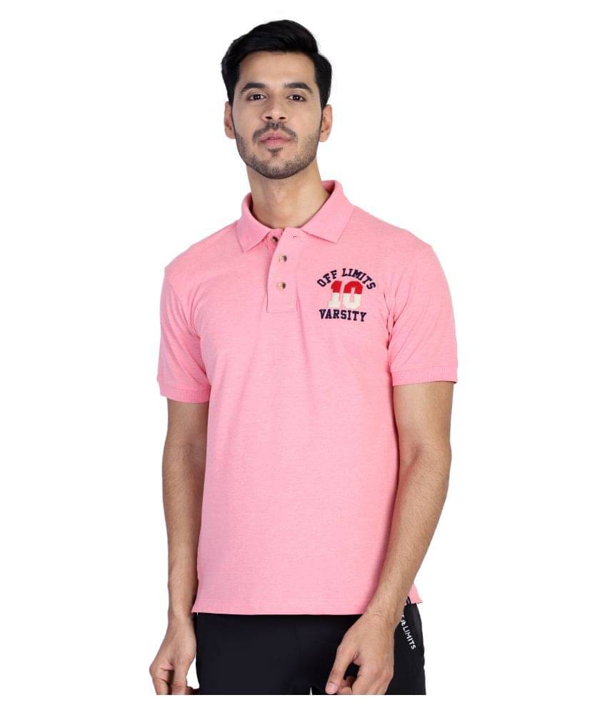 OFF LIMITS - Pink Polyester Regular Fit Men's Sports Polo T-Shirt ( Pack of 1 ) OFF LIMITS - Pink Polyester Regular Fit Men's Sports Polo T-Shirt ( Pack of 1 )