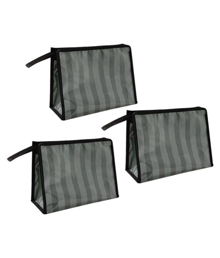     			PrettyKrafts Grey Cosmetic Pouch