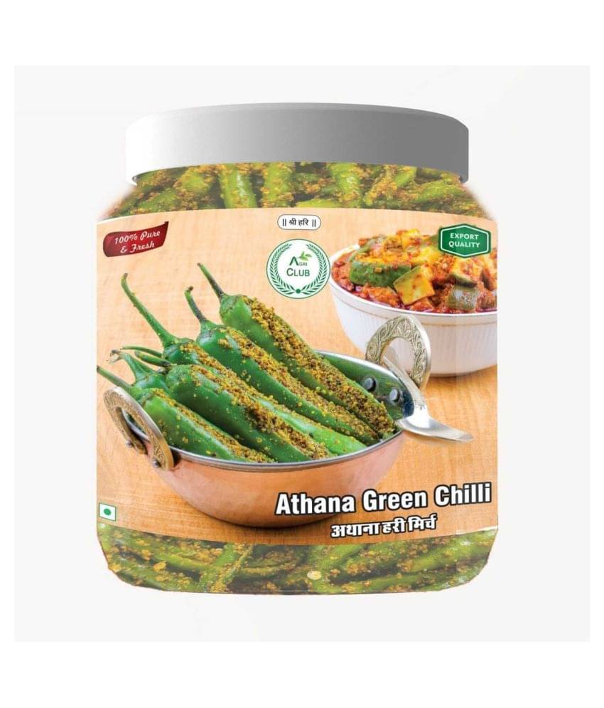 AGRI CLUB Athana Green Chilli Vegetable Pickle 750 g AGRI CLUB Athana Green Chilli Vegetable Pickle 750 g