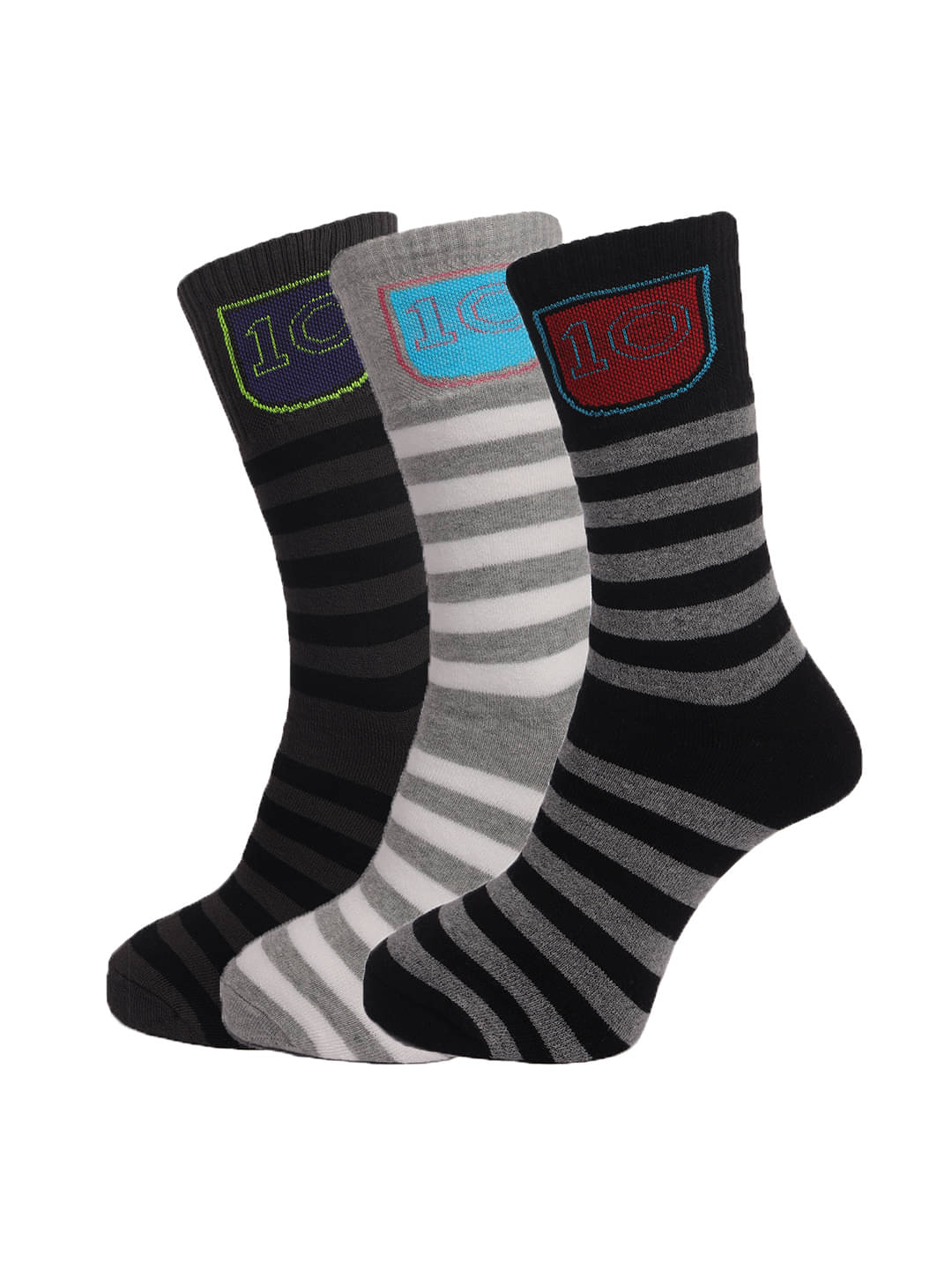     			Dollar Socks Multi Casual Full Length Socks Pack of 3