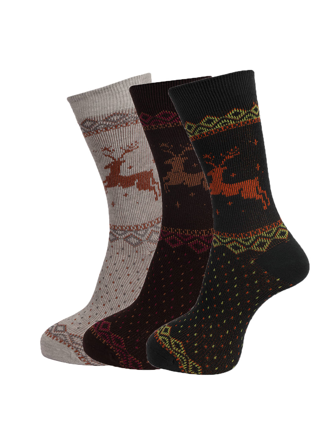     			Dollar Socks Multi Casual Full Length Socks Pack of 3