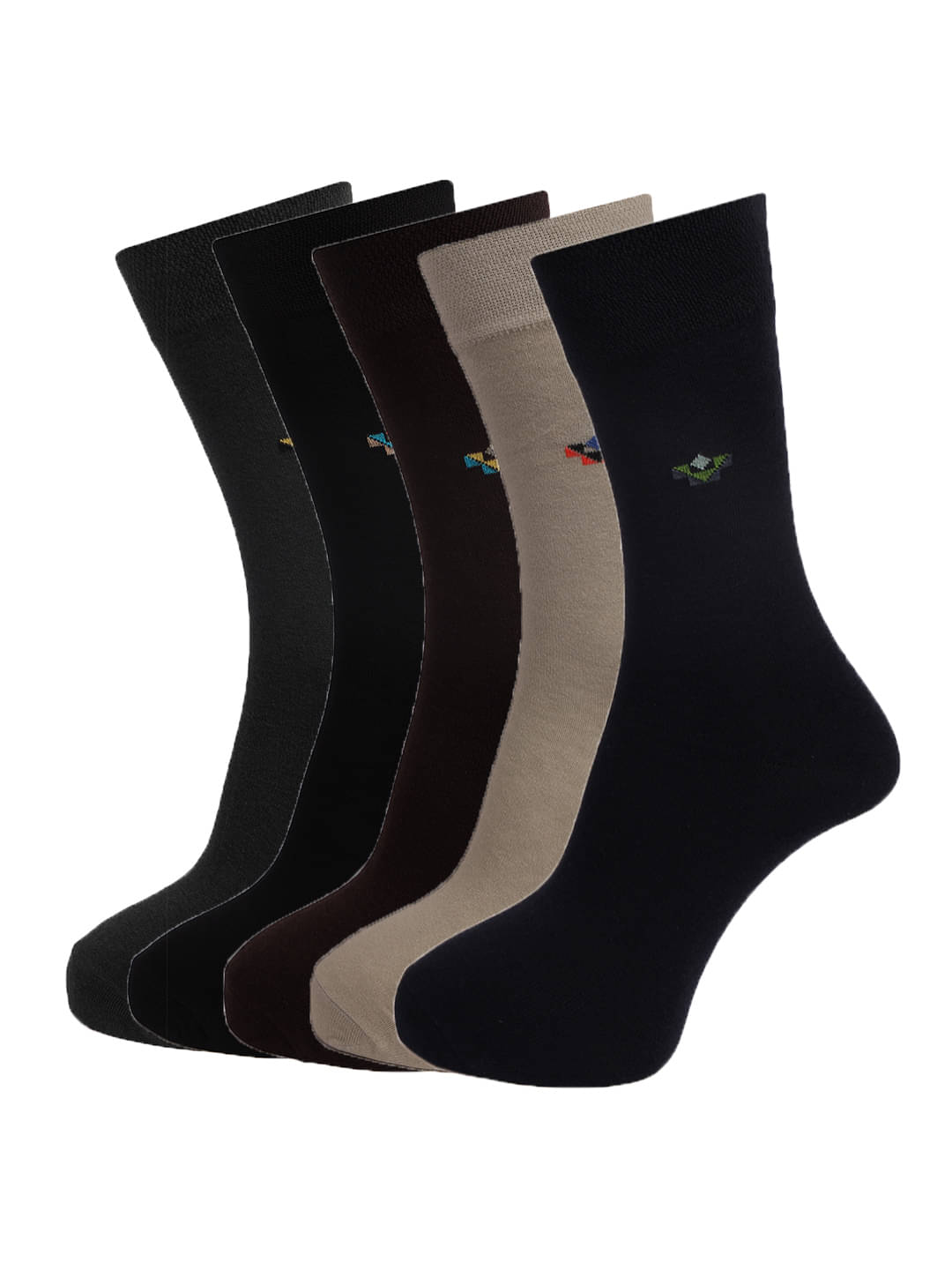     			Dollar Socks - Cotton Men's Solid Multicolor Mid Length Socks ( Pack of 5 )