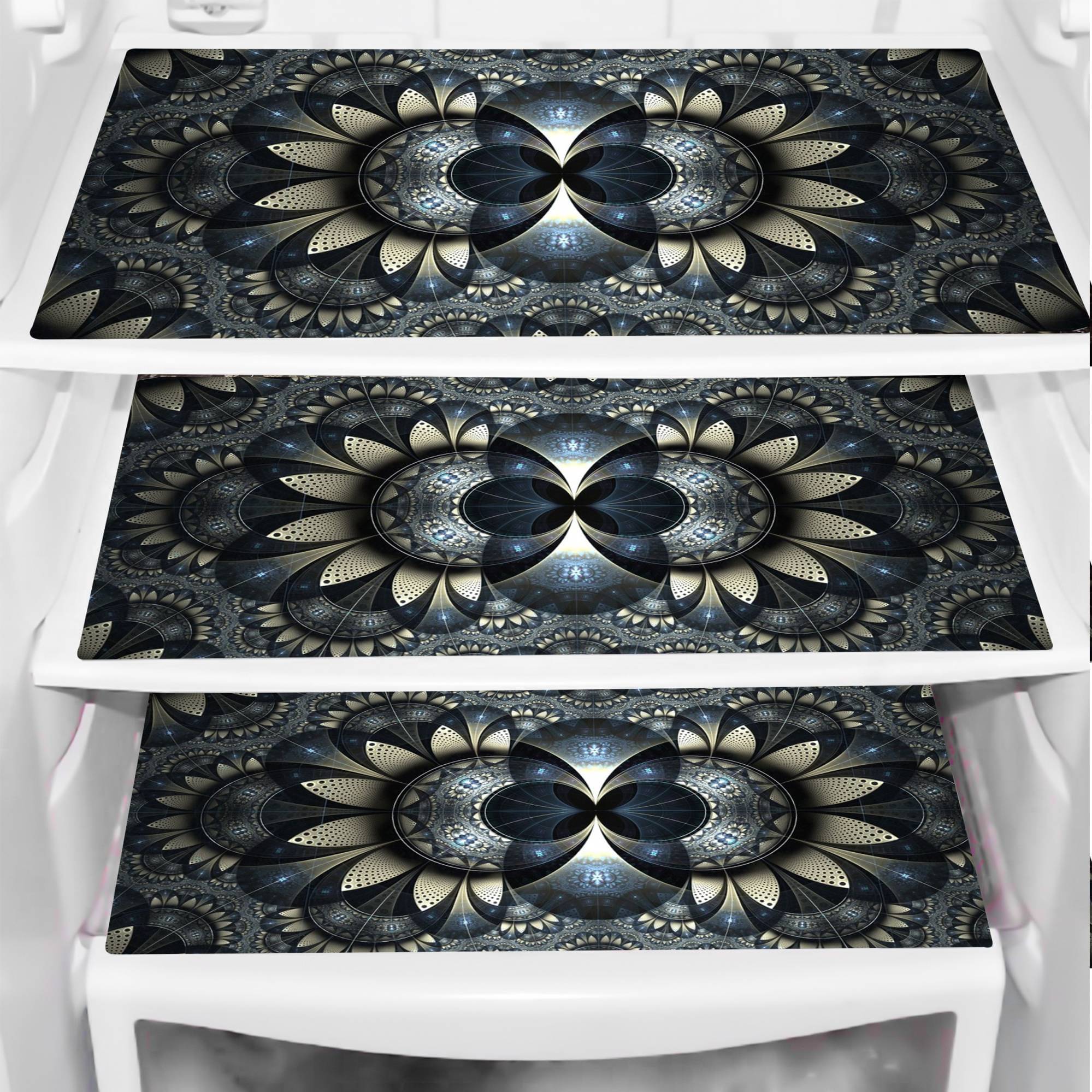 Exopick - Black PVC Fridge Mats (Pack of 3) Exopick - Black PVC Fridge Mats (Pack of 3)
