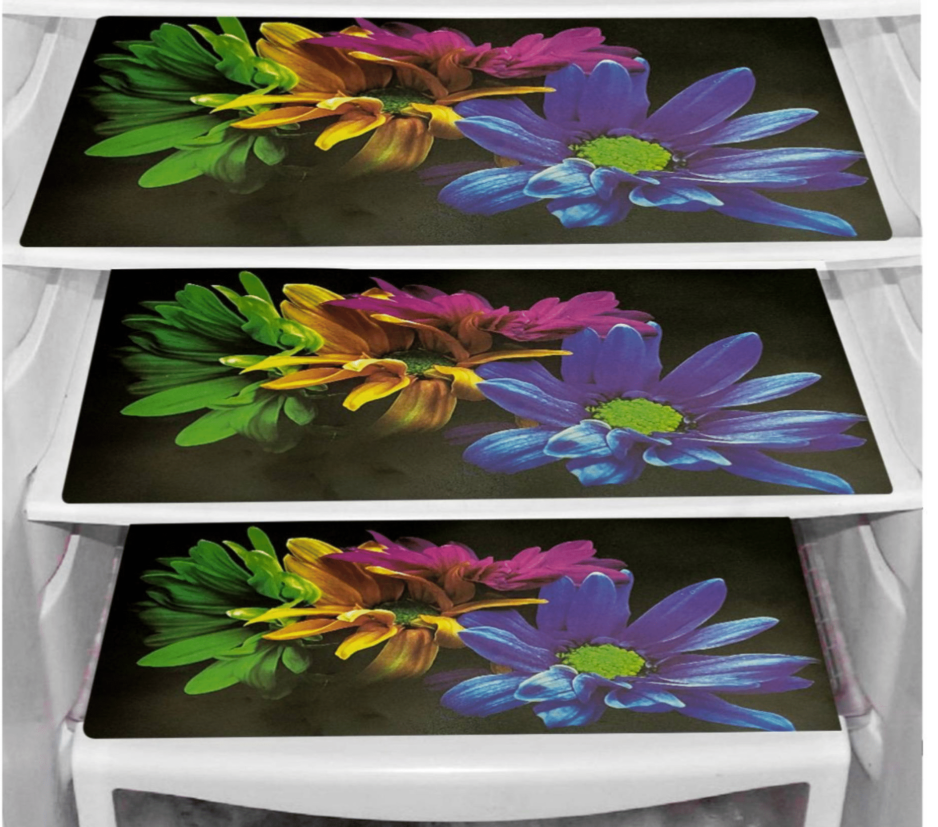 Exopick - Multicolor PVC Fridge Mats (Pack of 3) Exopick - Multicolor PVC Fridge Mats (Pack of 3)