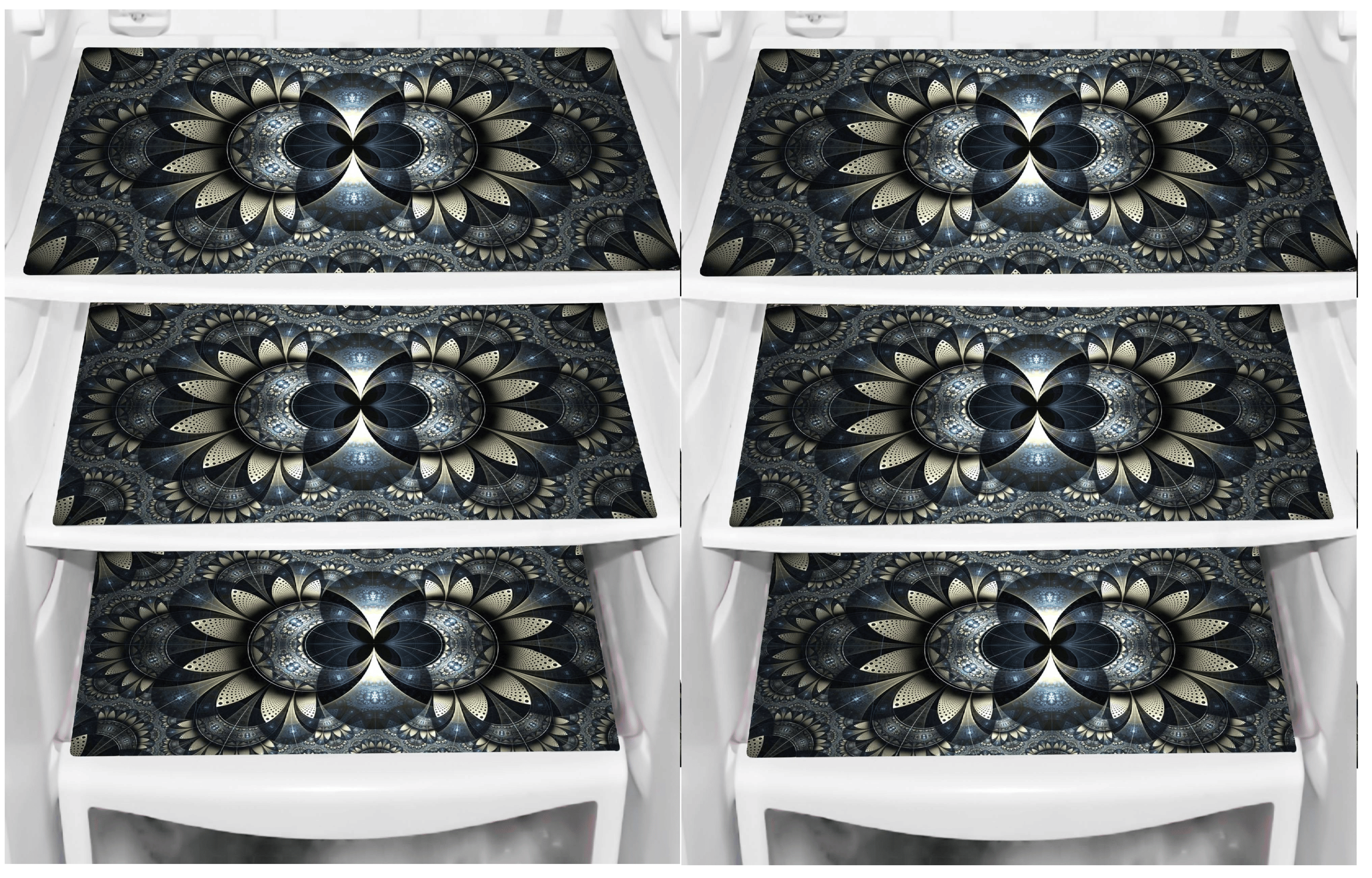     			Exopick Set of 6 PVC Multi Fridge Mats