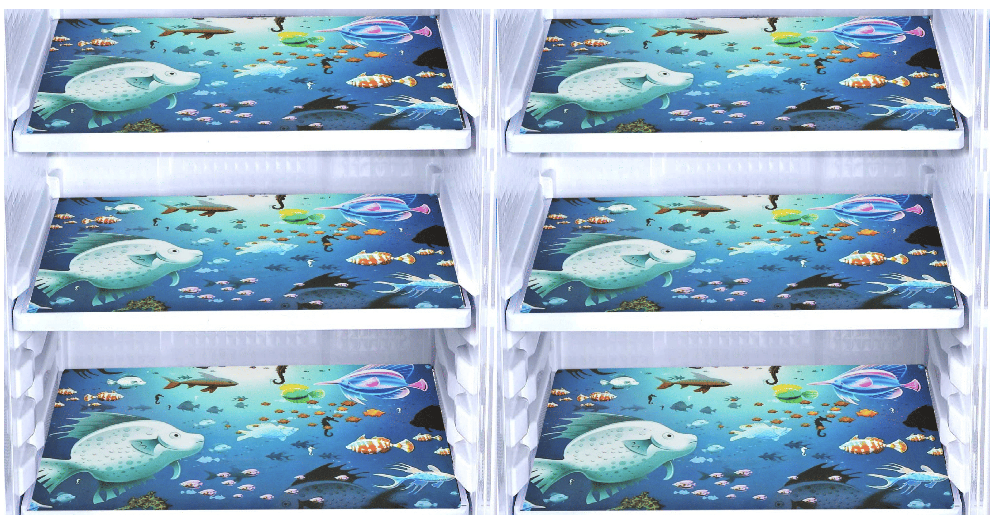     			Exopick Set of 6 PVC Multi Fridge Mats
