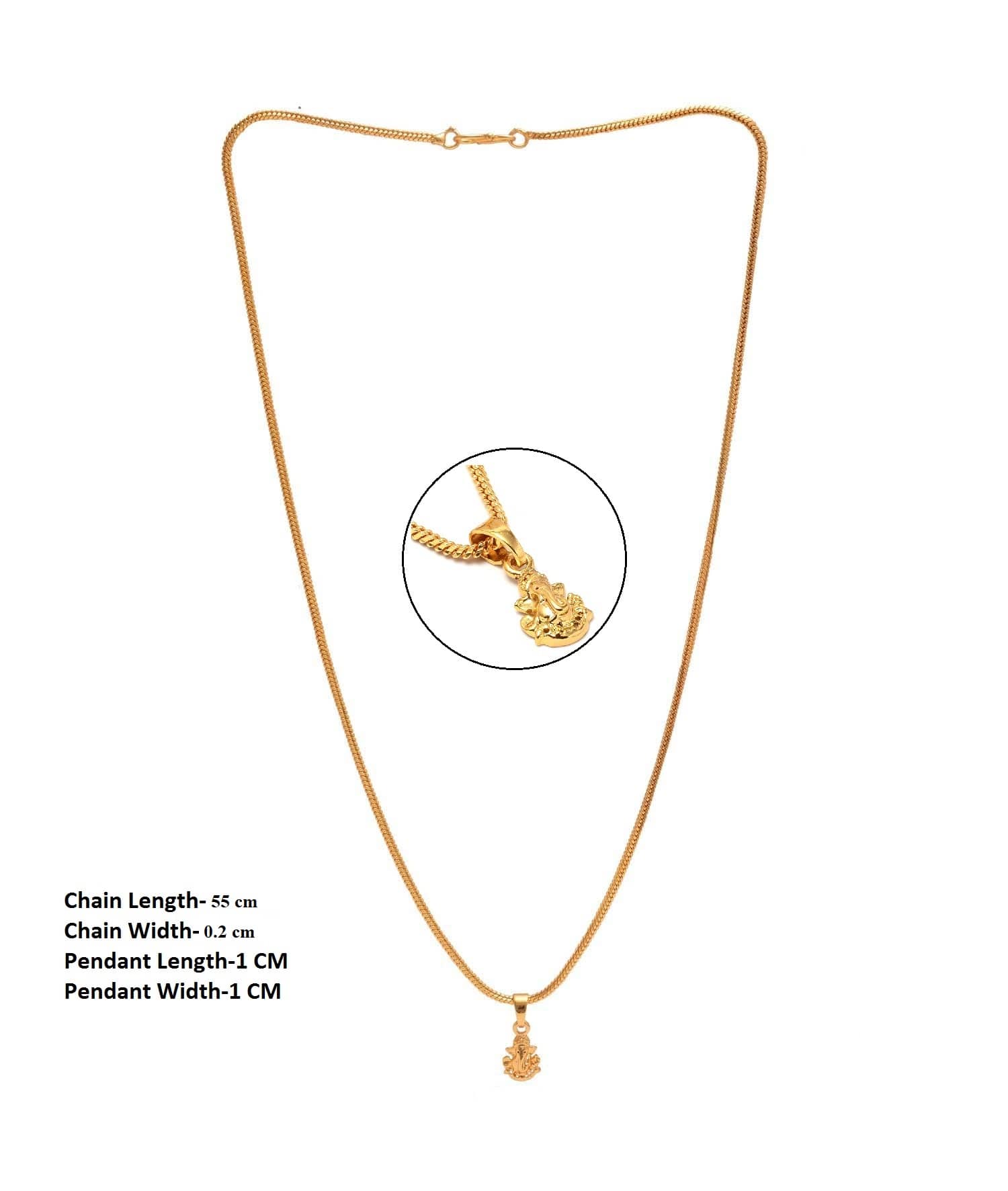 Jewar Mandi - Golden Pendant ( Pack of 1 )