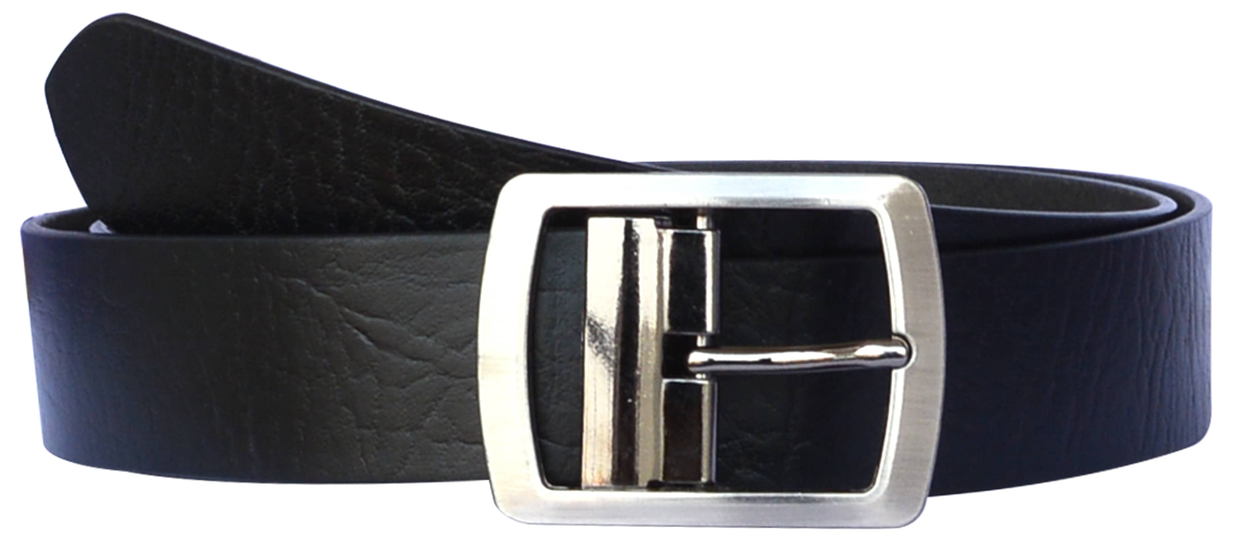     			Loopa Black Leather Formal Belt