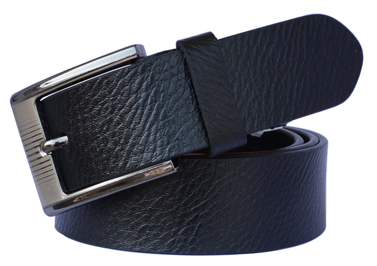     			Loopa Black Leather Formal Belt
