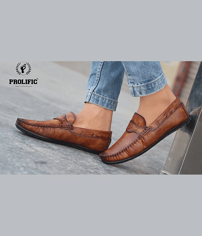 Prolific - Tan Men's Slip on loafers - Formal Shoes | Buy online on ZillyBuy