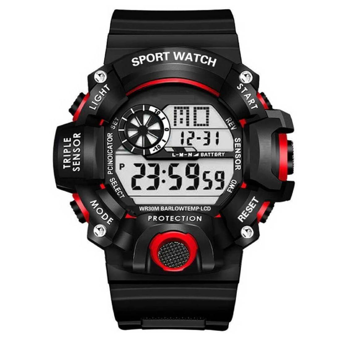     			Redux - Black Resin Digital Men's Watch