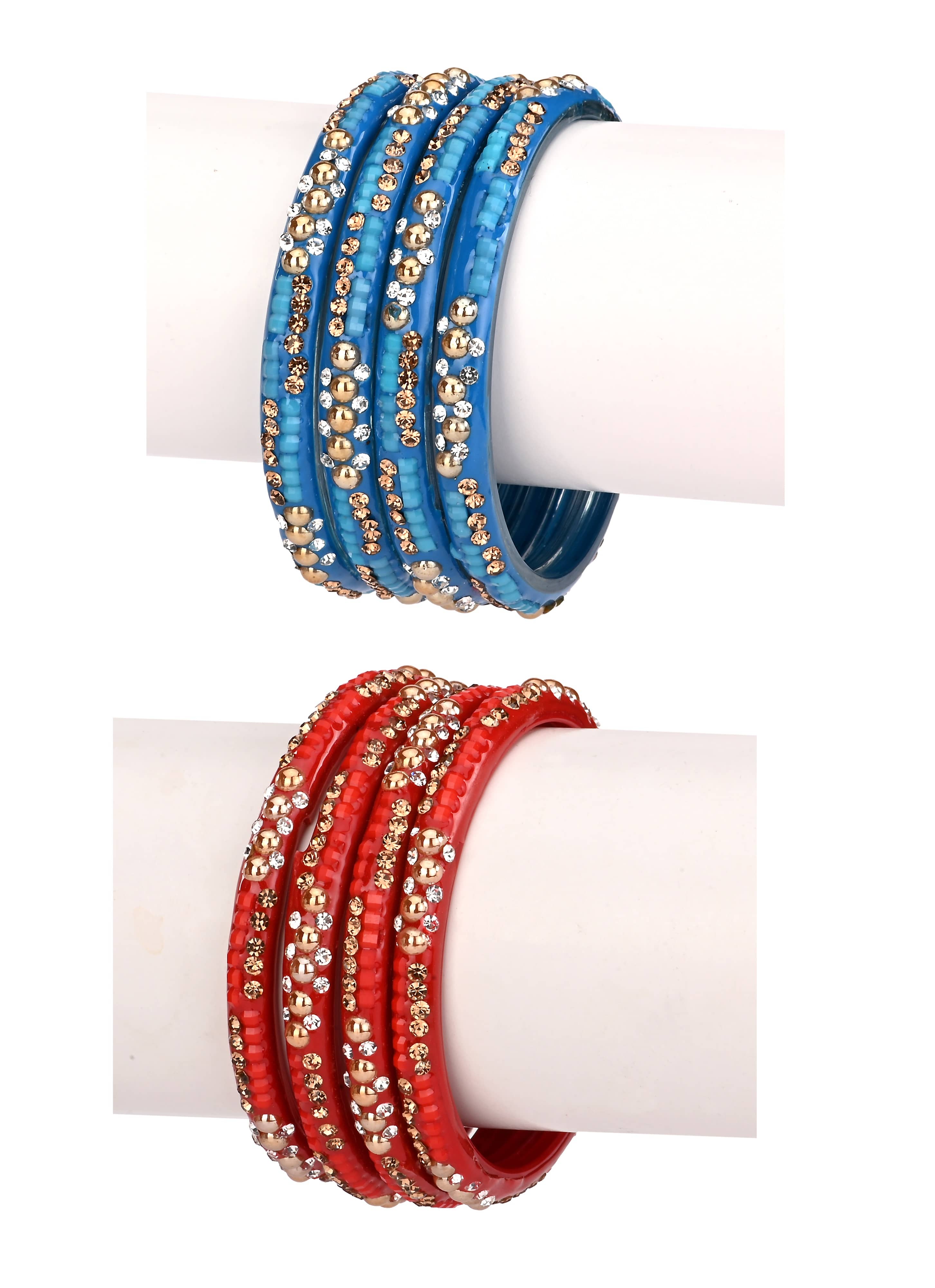 Somil Designer And Attractive Wedding Fancy Glass Bangle Set For Party, Marriage, Function And Daily Use - Bangles & Bracelets | Buy online on ZillyBuy