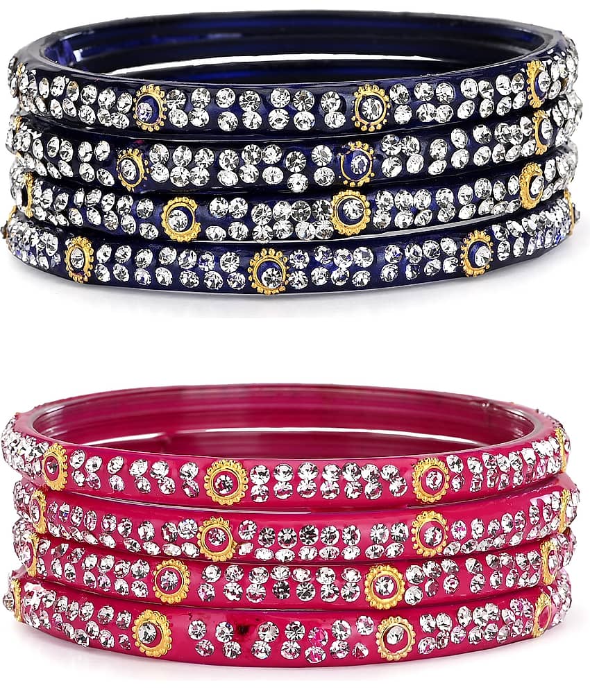 Somil Designer And Attractive Wedding Fancy Glass Bangle Set For Party, Marriage, Function And Daily Use - Bangles & Bracelets | Buy online on ZillyBuy
