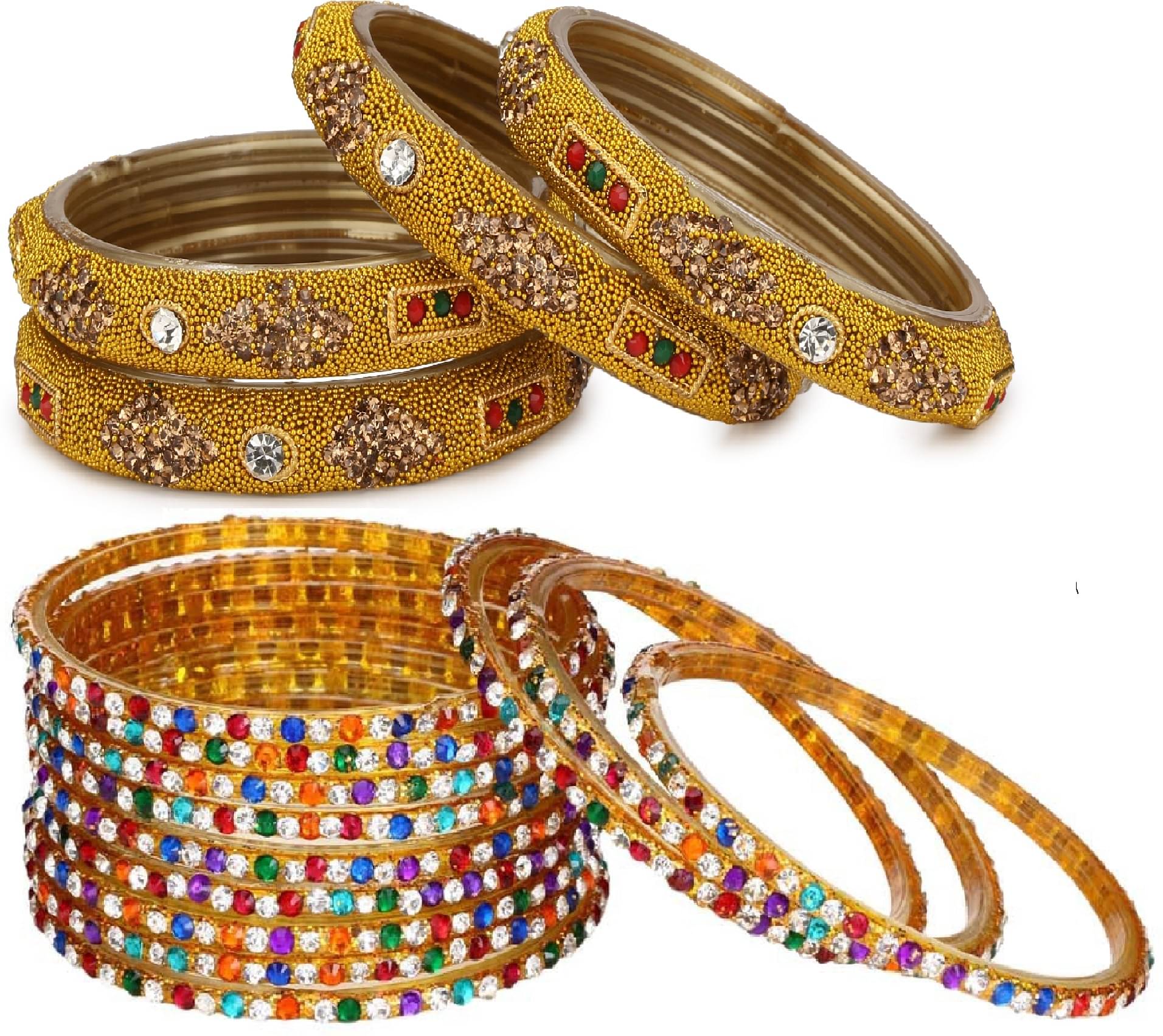 Somil Designer Wedding Fancy Glass Bangle Set For Party, Marriage, Function And Daily Use Somil Designer Wedding Fancy Glass Bangle Set For Party, Marriage, Function And Daily Use