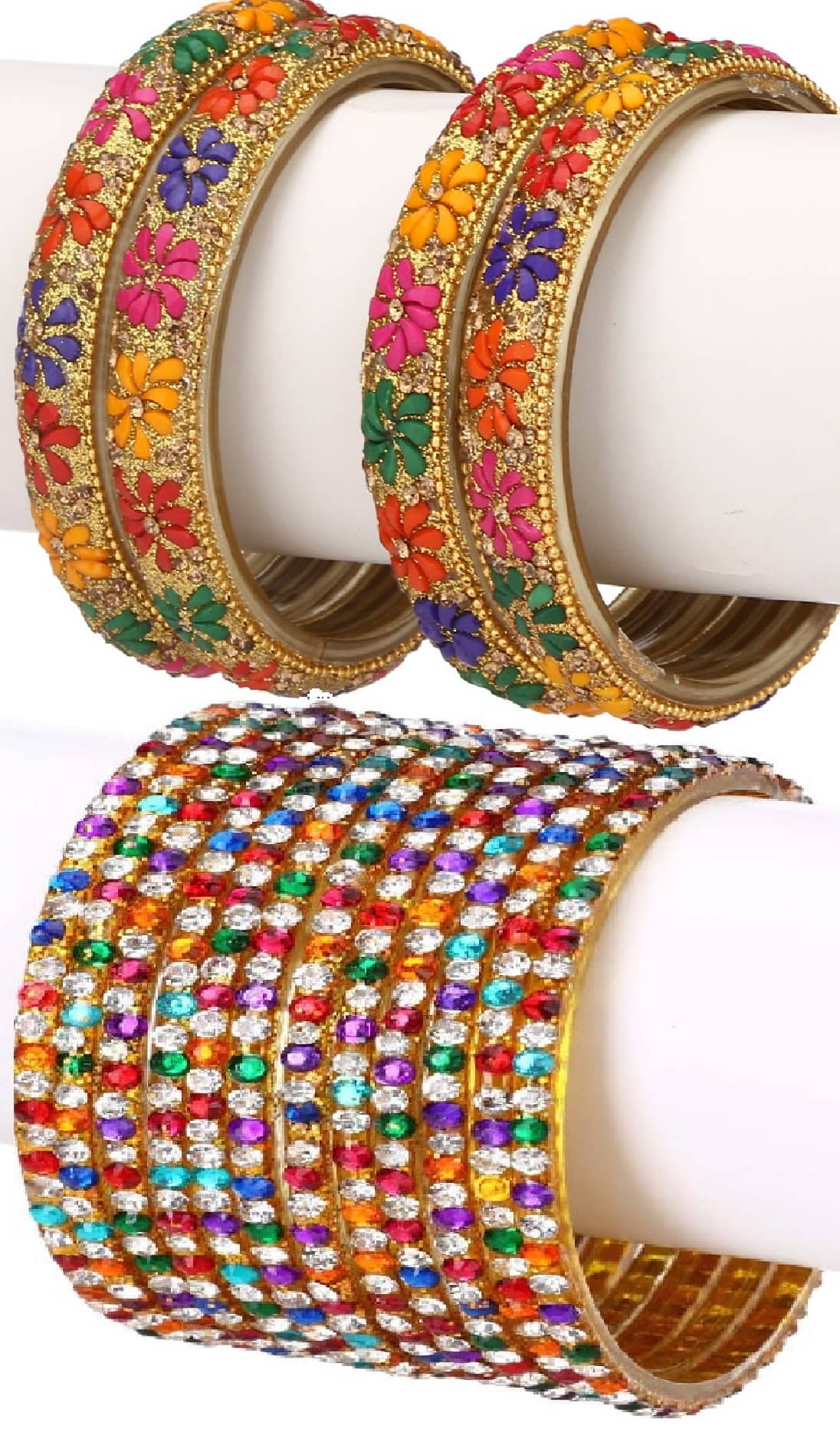 Somil Designer Wedding Fancy Glass Bangle Set For Party, Marriage, Function And Daily Use - Bangles & Bracelets | Buy online on ZillyBuy
