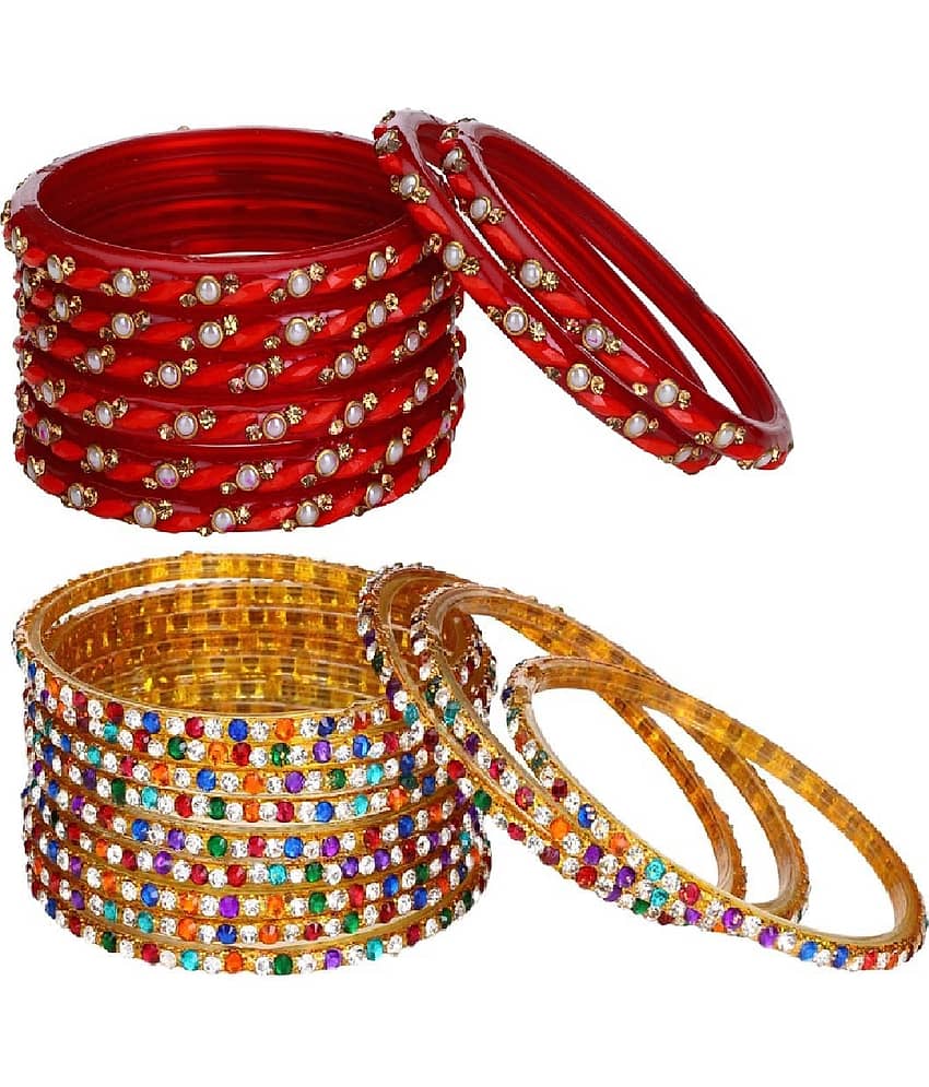 Somil Designer Wedding Fancy Glass Bangle Set For Party, Marriage, Function And Daily Use - Bangles & Bracelets | Buy online on ZillyBuy