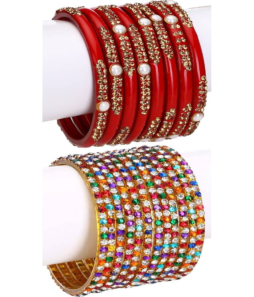 Somil Designer Wedding Fancy Glass Bangle Set For Party, Marriage, Function And Daily Use - Bangles & Bracelets | Buy online on ZillyBuy