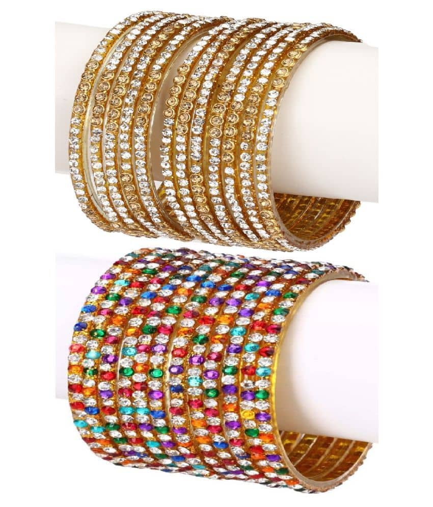 Somil - Multicolor Bangle Set (Pack of 2) - Bangles & Bracelets | Buy online on ZillyBuy