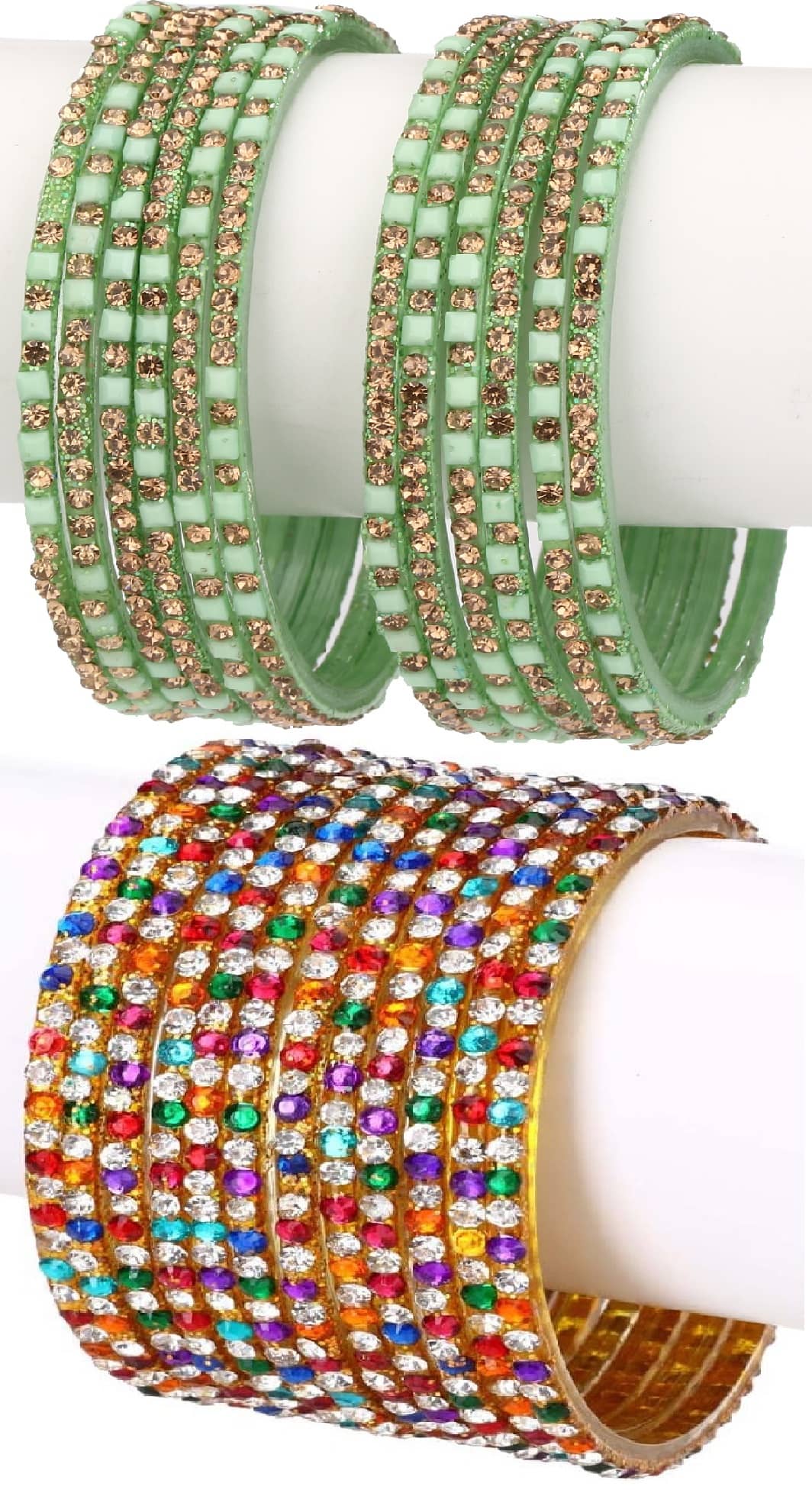 Somil Designer Wedding Fancy Glass Bangle Set For Party, Marriage, Function And Daily Use - Bangles & Bracelets | Buy online on ZillyBuy
