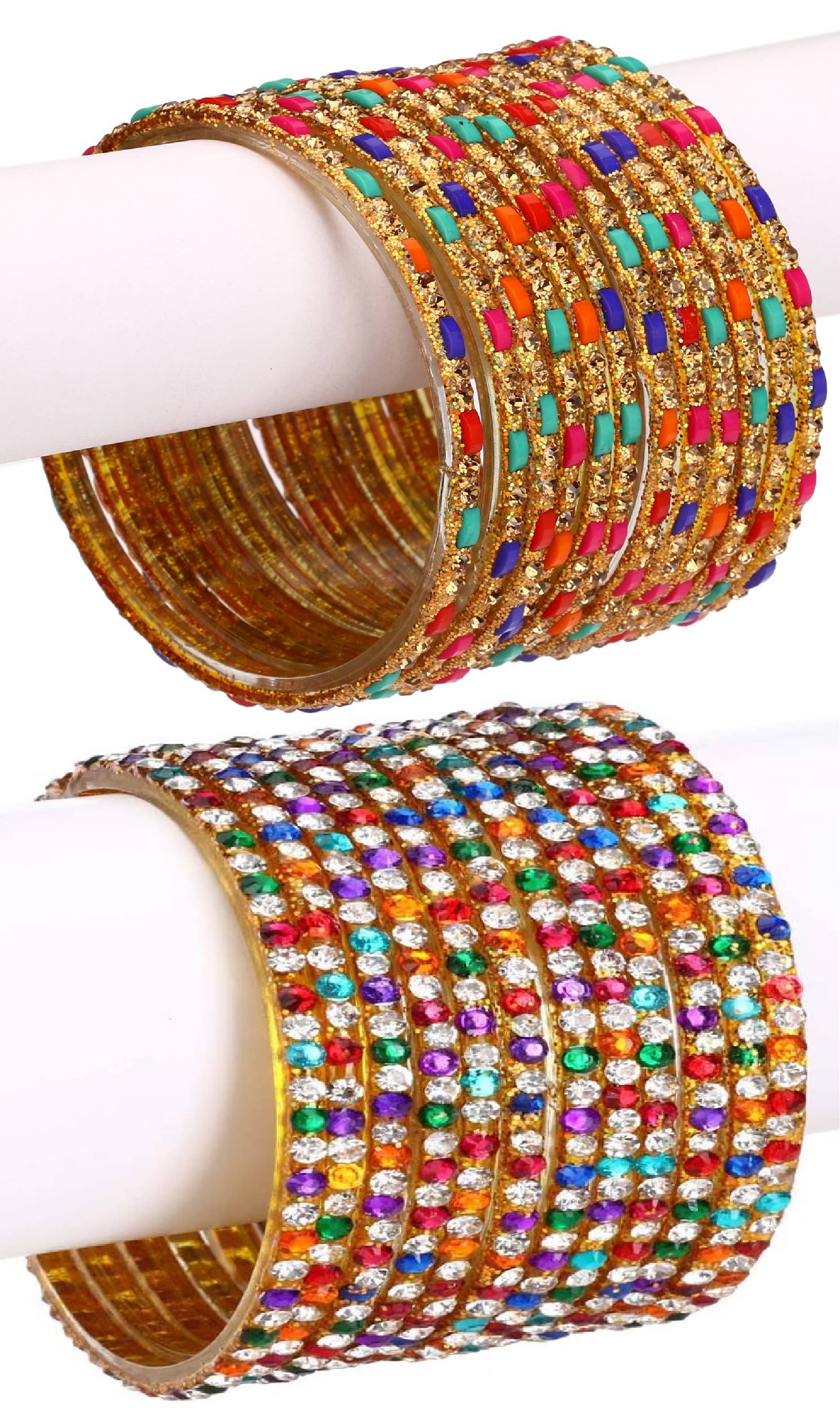 Somil Designer Wedding Fancy Glass Bangle Set For Party, Marriage, Function And Daily Use - Bangles & Bracelets | Buy online on ZillyBuy