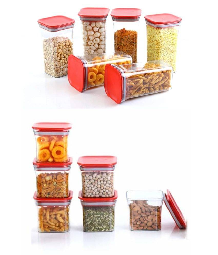 Analog Kitchenware Dal, Pasta, Grocery Plastic Food Container Set of 12 1100 mL Analog Kitchenware Dal, Pasta, Grocery Plastic Food Container Set of 12 1100 mL