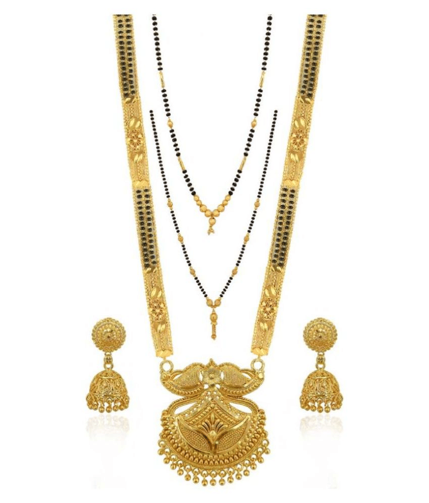 Brass Gold-plated Jewel Set  (Gold)