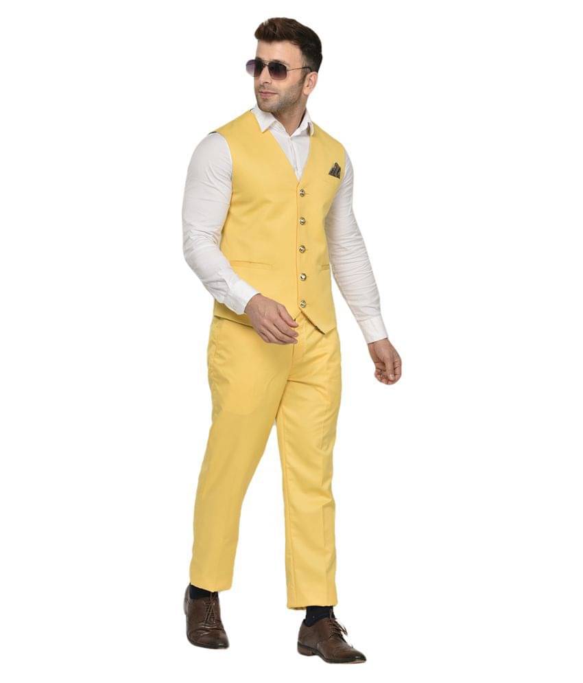     			KMB ROYAL Yellow 2 Piece Suit