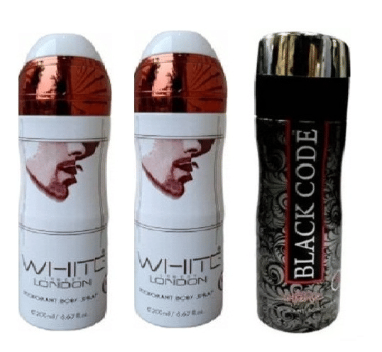 ST LOUIS 2 WHITE STREET LONDON , 1 BLACKCODE DEODORANT , 200 ML EACH , PACK OF 3 ST LOUIS 2 WHITE STREET LONDON , 1 BLACKCODE DEODORANT , 200 ML EACH , PACK OF 3