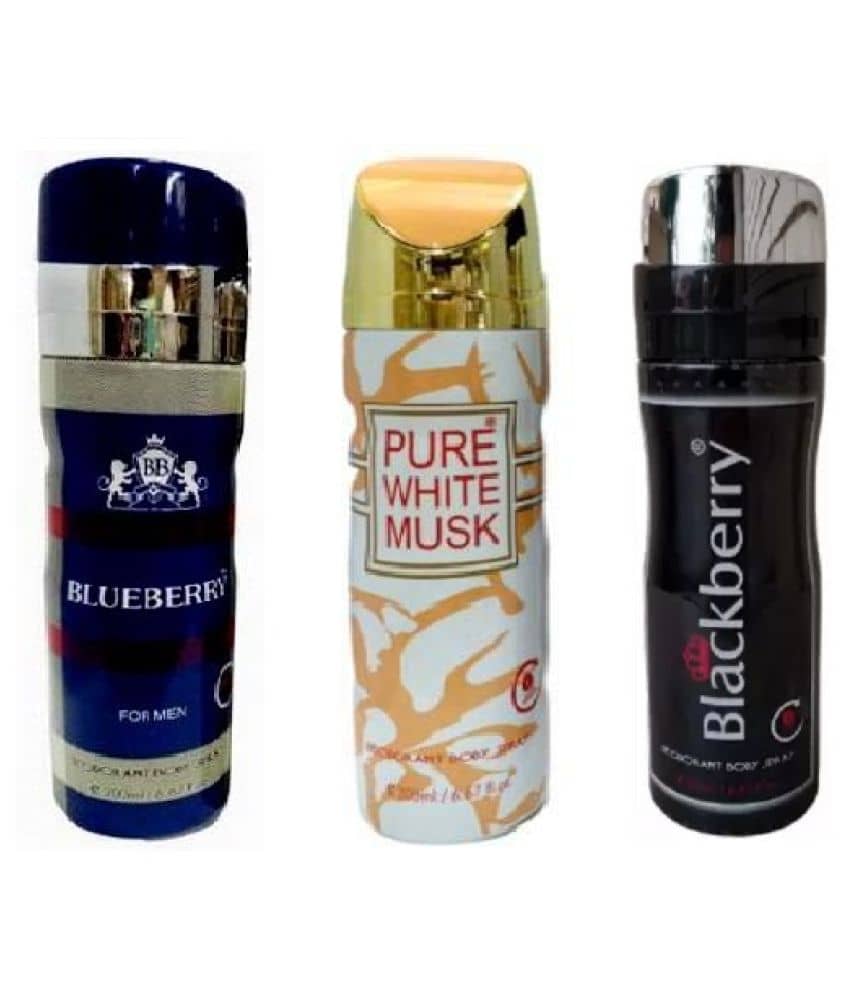 St Louis BLUEBERRY , BLACK BERRY , PURE WHITE MUSK Body Spray - For Men & Women
