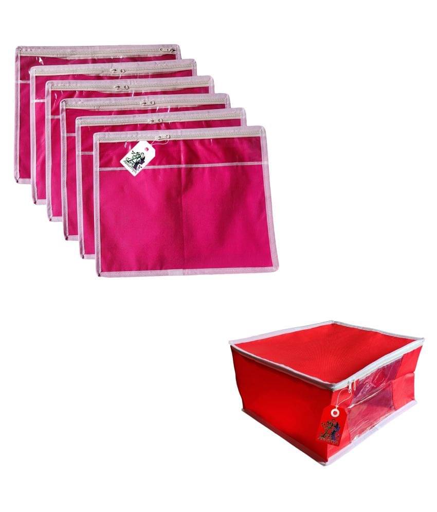 ADWITIYA Multi Saree Covers - 7 Pcs ADWITIYA Multi Saree Covers - 7 Pcs