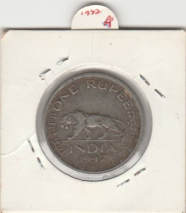     			NUMISMATECALLY RARE AND COLLECTIBLE-ONE   RUPEE INDIA-1950, NICKLE,IN EXTRA   FINE CONDITION  HIGHLY COLLECTIBLE C01N . WIGHT-11.66 GRAMS.CHECK PICTURE CAREFULLY BEFORE ORDER PLEASE DONT PLACE FAKE ORDER.