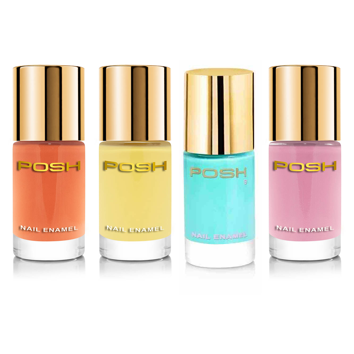     			Posh - Multi Glossy Nail Polish ( Pack of 4 )