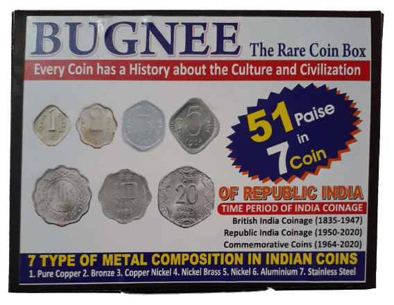     			Republic India 1, 2, 3, 5, 10 20 Paise Alluminium All 7 Denomination Gem UNC Complete Set in Beautiful Box Packing....Collectible